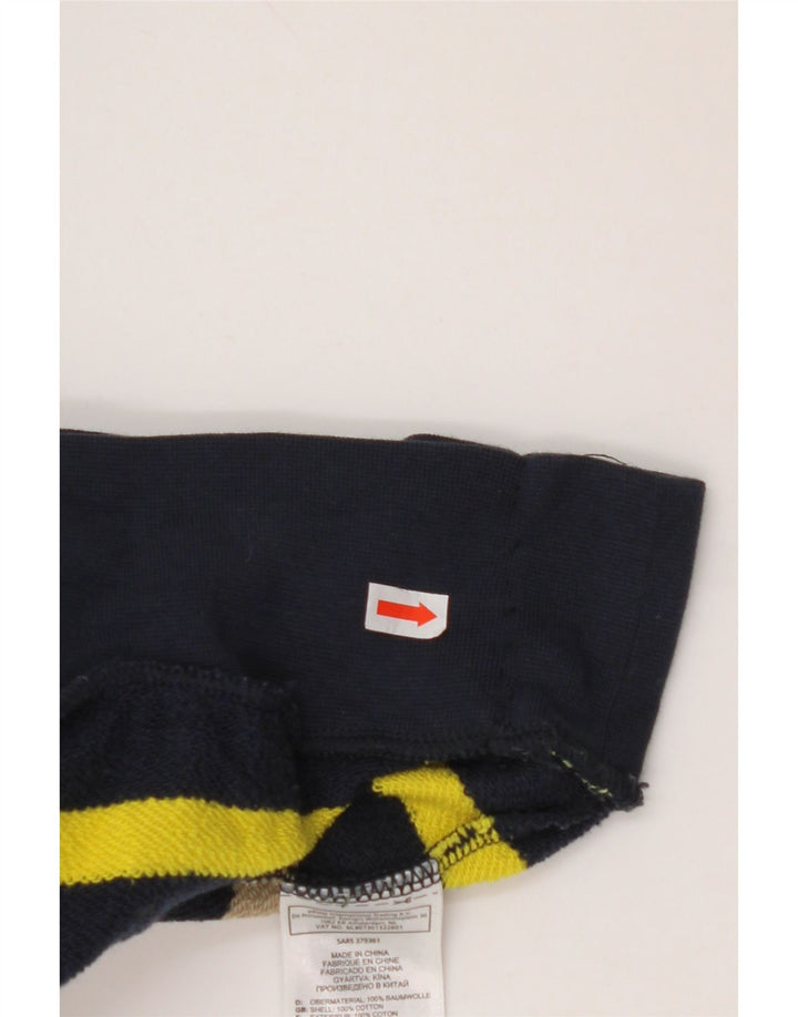 ADIDAS Mens Hoodie Jumper Grande Algodão Listrado Multicolorido