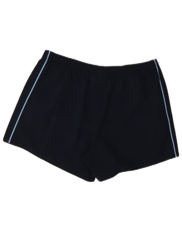 Shorts esportivos femininos Reebok UK 12 poliéster azul marinho médio