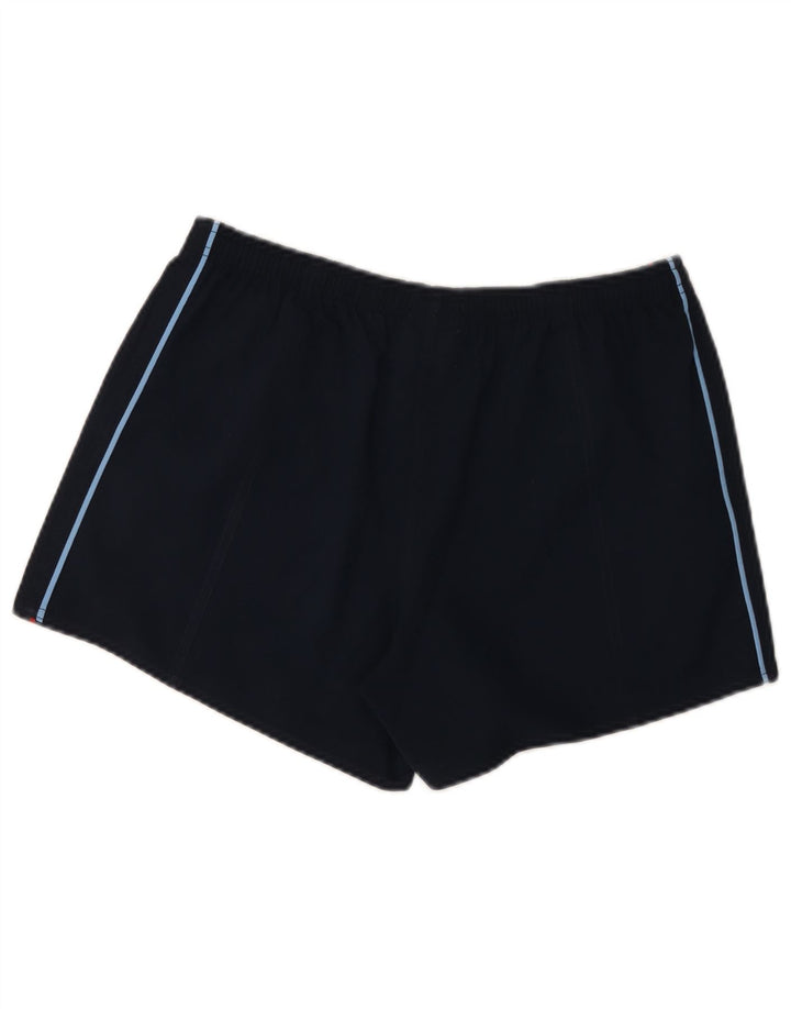 Shorts esportivos femininos Reebok UK 12 poliéster azul marinho médio