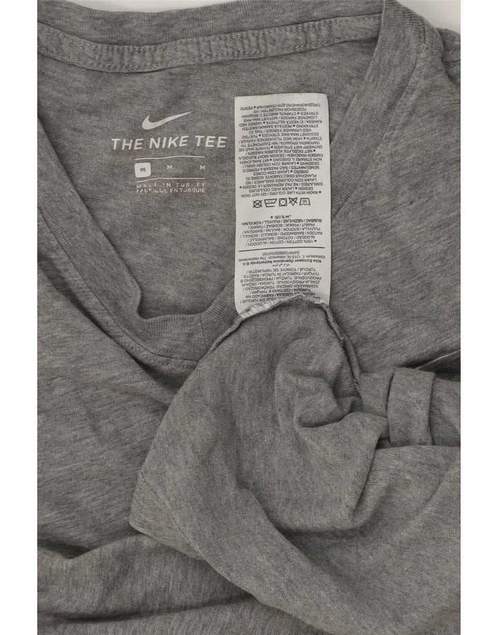 Camiseta masculina Nike Top cinza médio manchado de algodão