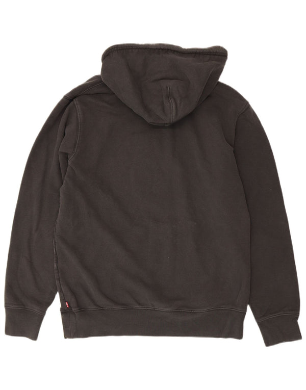 Suéter com capuz gráfico padrão masculino Levi's médio preto algodão