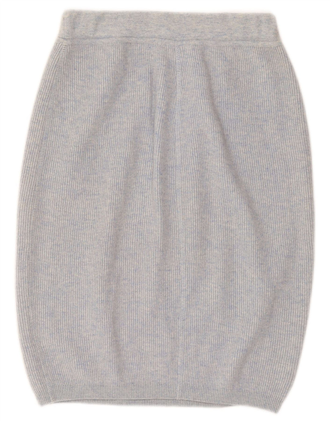 Saia bolha de malha feminina vintage grande W32 lã azul