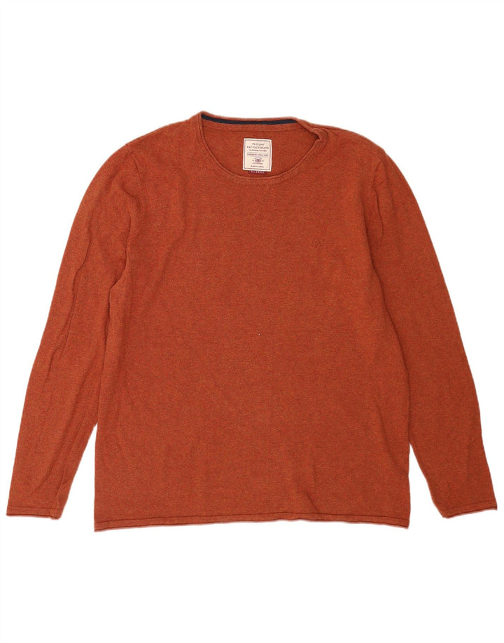 Fat Face Mens Top Manga Longa XL Algodão Marrom