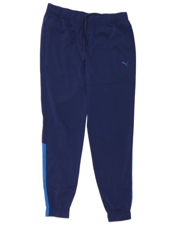 Calça de treino masculina Puma Joggers XL azul colorblock poliéster