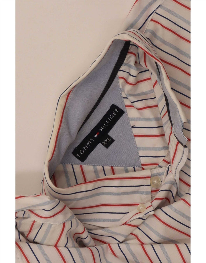 Camisa masculina Tommy Hilfiger 2XL listrada branca