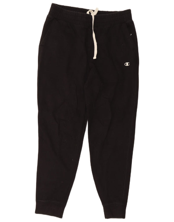 Calça de treino feminina Champion Joggers UK 14 grande algodão preto