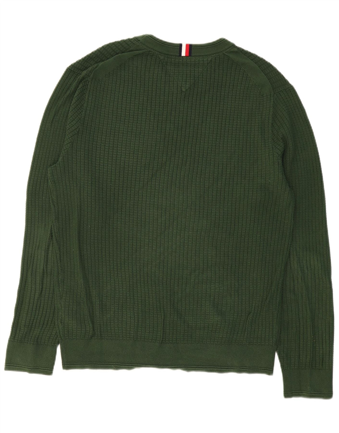 Suéter masculino TOMMY HILFIGER com gola redonda, grande algodão verde