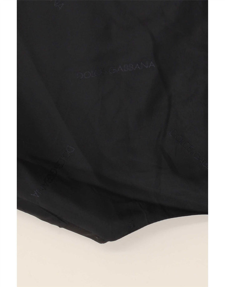 Colete masculino Dolce & Gabbana IT 52 grande lã listrada azul marinho