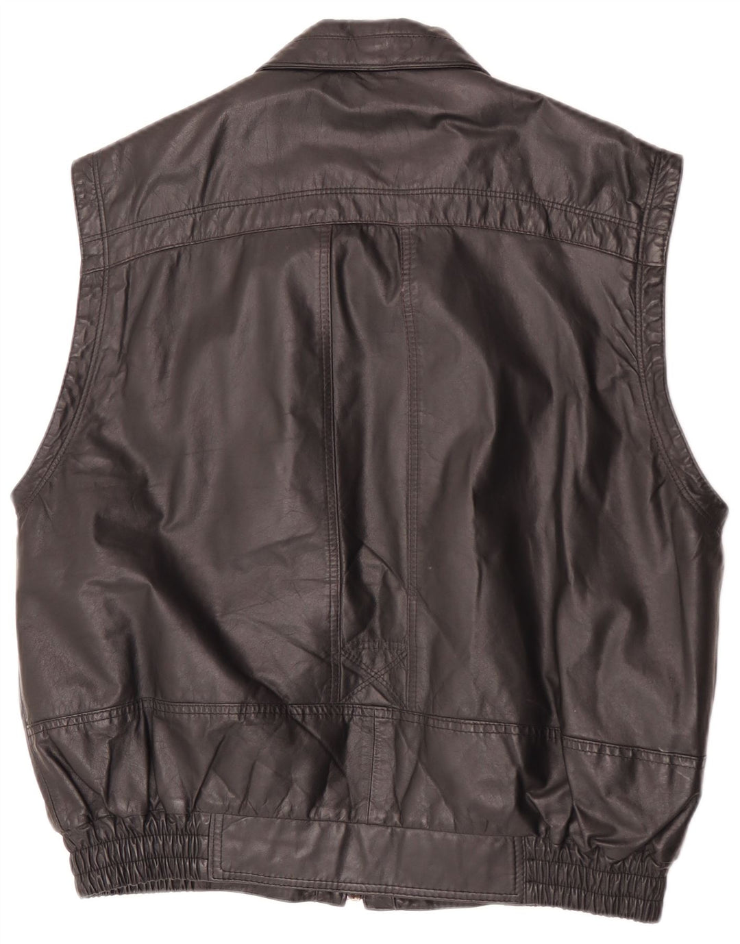 Colete de couro masculino Rover & Lake IT 50 grande preto