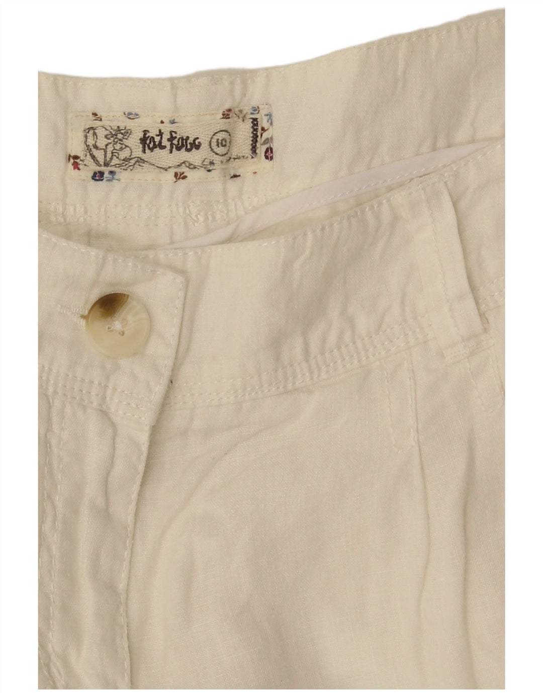 Calça Capri Masculina Fat Face UK 10 Pequena W32 L23 Branca