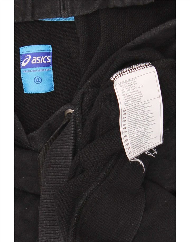 Asics Mens Hoodie Jumper XL Algodão Preto