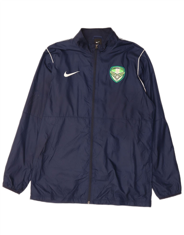 Jaqueta de chuva masculina NIKE Graphic UK 40 grande poliéster azul marinho