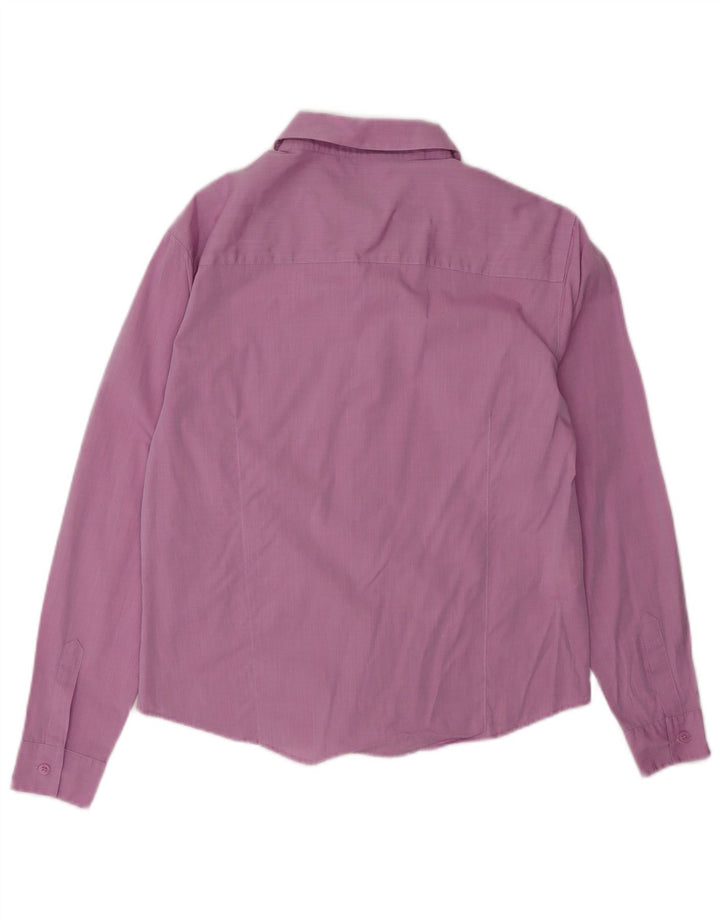 Camisa feminina LAURA ASHLEY UK 10 algodão roxo pequeno