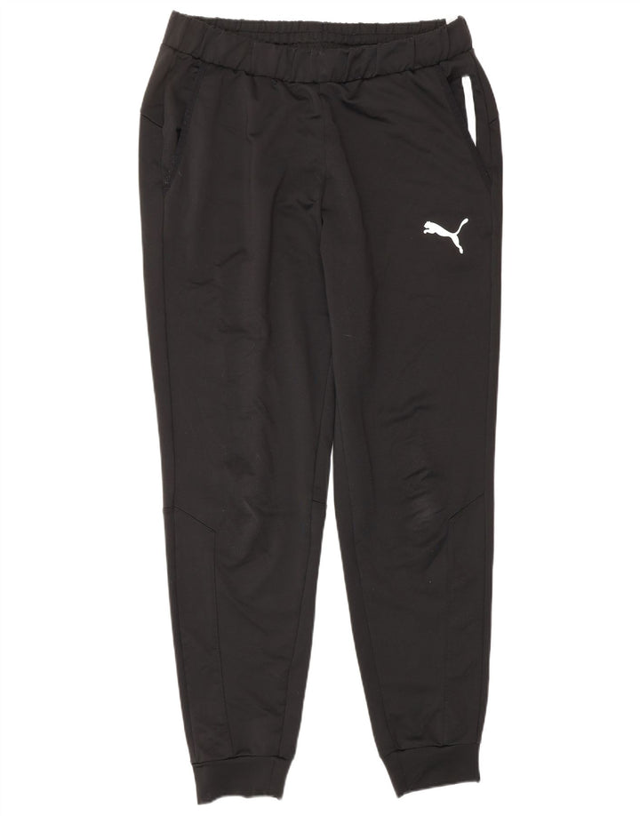 Calça de treino masculina Puma Joggers grandes esportes de poliéster preto
