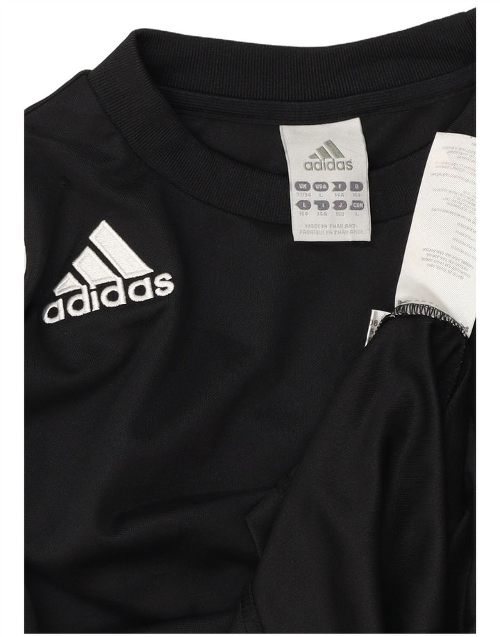 Top ADIDAS Menino Climalite Manga Comprida 13-14 Anos Preto Poliéster