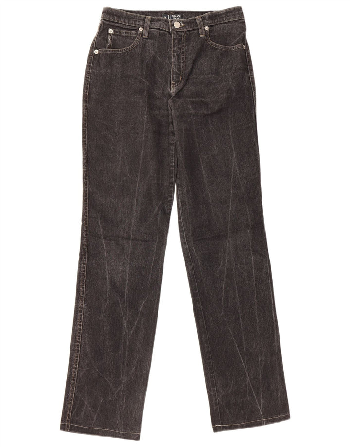 Jeans retos femininos Armani W28 L30 algodão preto