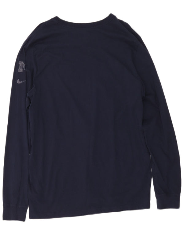 Nike masculino Michigan Graphic Top manga comprida XL azul marinho algodão
