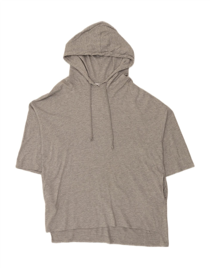 Blusa feminina com capuz ZARA UK 16 grande cinza