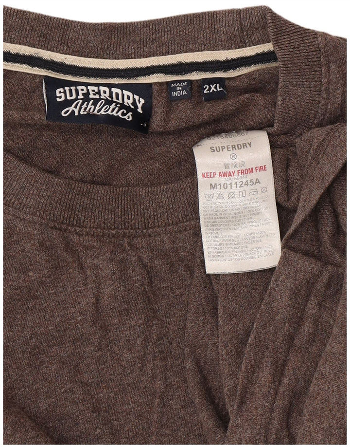 Camiseta masculina Superdry Top 2XL algodão marrom