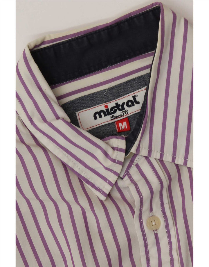 Camisa masculina Mistral listrada branca média
