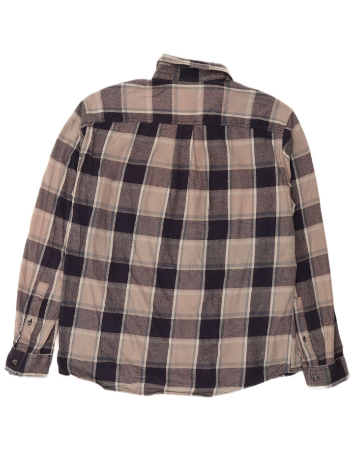 Camisa masculina de flanela Eddie Bauer grande algodão xadrez multicolorido