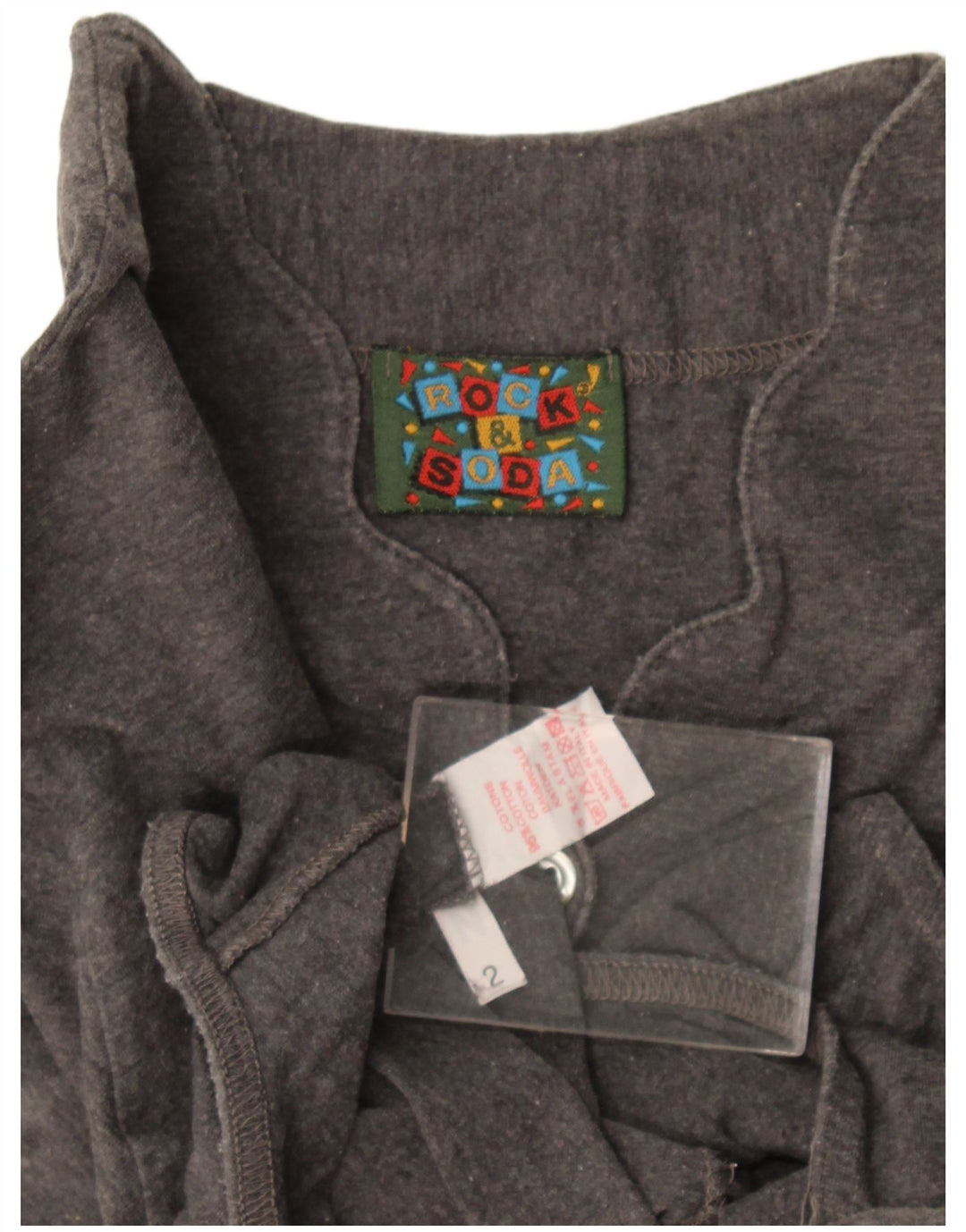 Body feminino vintage UK 12 algodão cinza médio