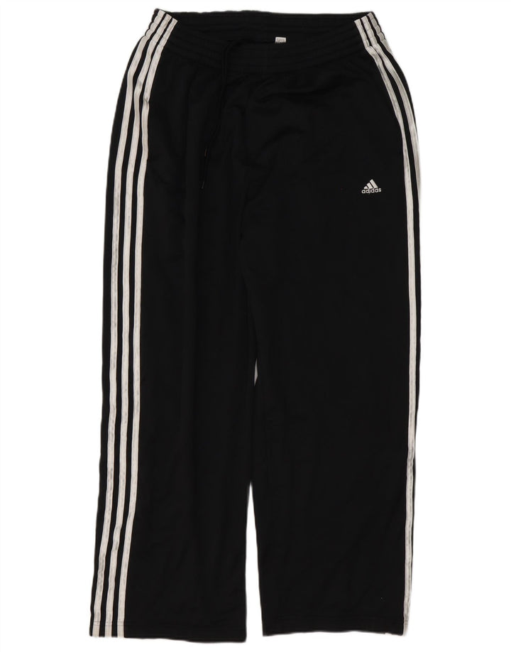 Adidas Mens Treino Calças Grandes Esportes Pretos De Poliéster