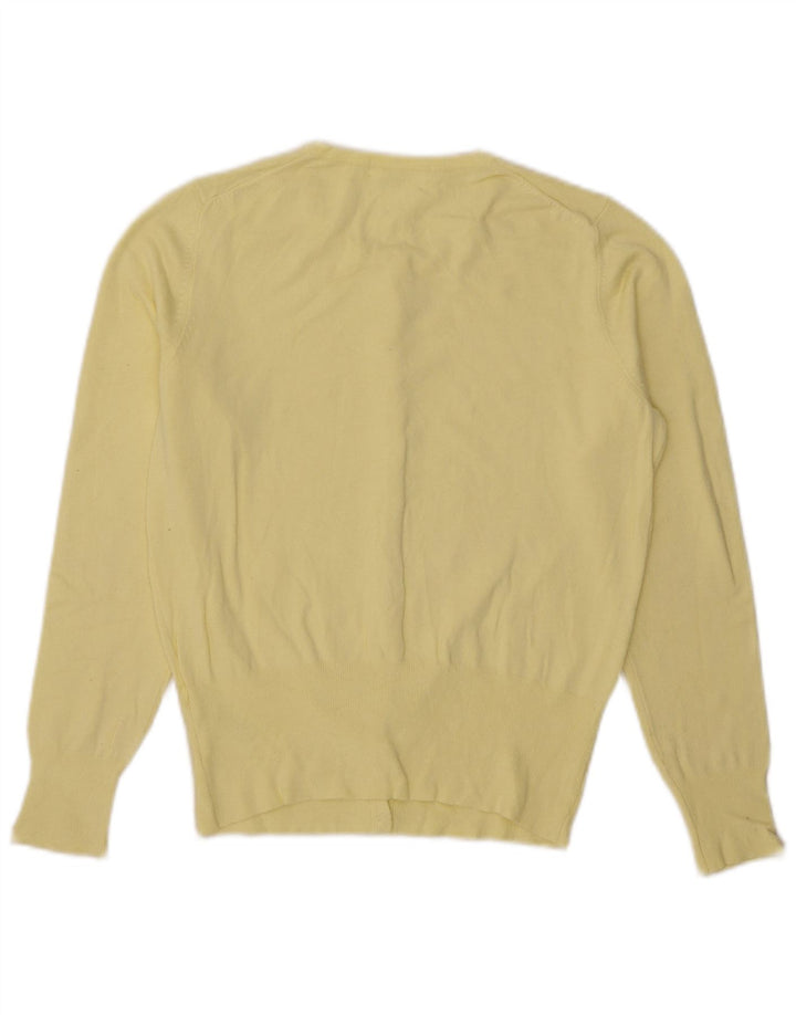 Suéter cardigã feminino Marks & Spencer UK 12 viscose amarela média