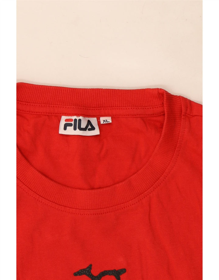 Camiseta masculina Fila Graphic Top XL vermelho
