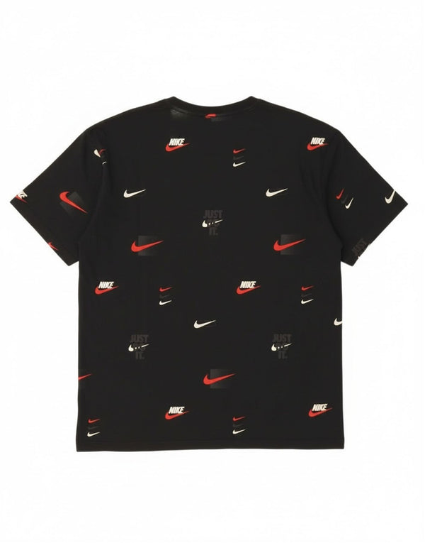Camiseta Nike Masculina Loose Fit Graphic Top Grande Algodão Preto