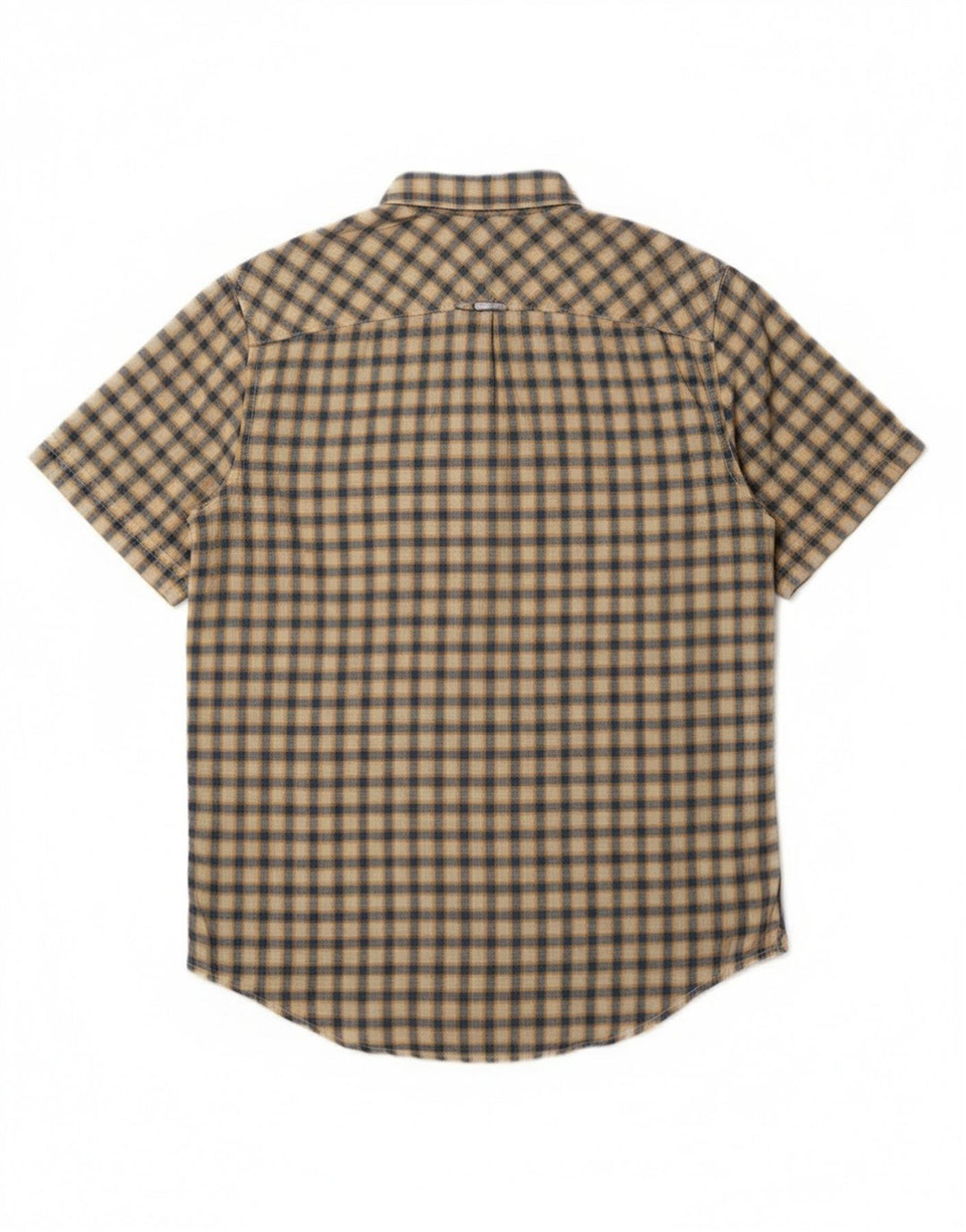 Camisa masculina Timberland Earthkeepers de manga curta pequena xadrez amarela