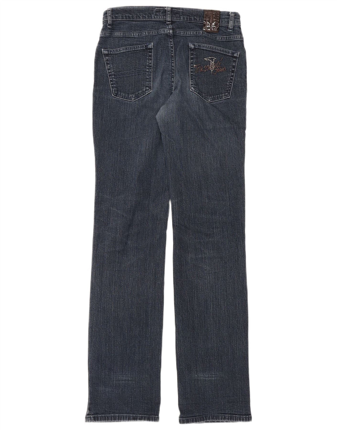 Jeans retos femininos Trussardi W28 L35 algodão azul marinho