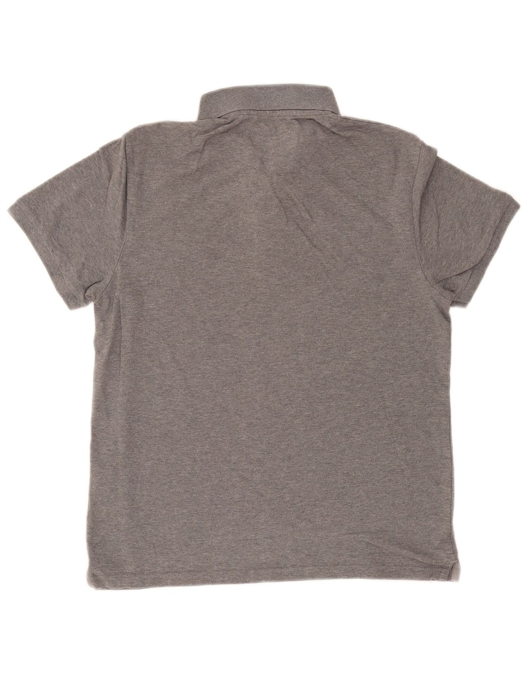 Camisa polo masculina Lyle & Scott algodão manchado cinza médio