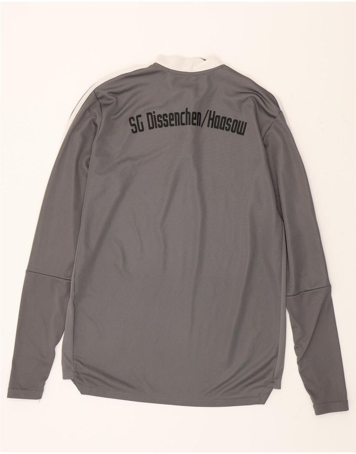 ADIDAS Mens Aeroready Graphic Pullover Treino Top Grande Cinza