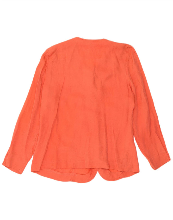Jaqueta blazer feminina Domina com 5 botões IT 48 XL laranja seda