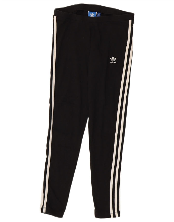 Leggings Adidas Femininas UK 14 Médio Algodão Preto