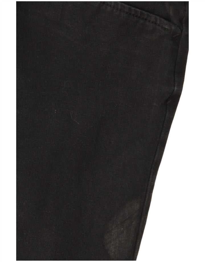 Calça casual feminina Eddie Bauer com corte bootcut EUA 8 médio W30 L30 algodão preto