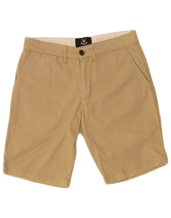 Lyle & Scott Mens Chino Shorts W30 Algodão Bege Médio