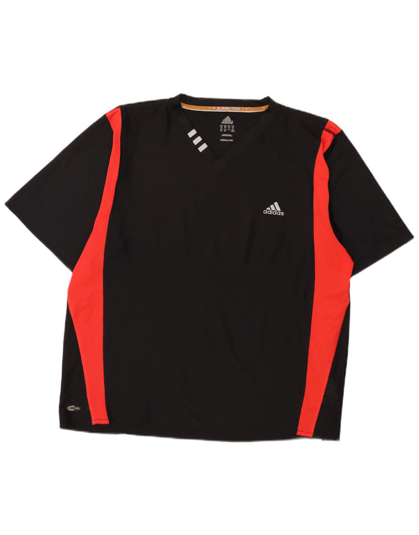 ADIDAS Mens Climacool Camiseta Top 2XL Preto Colourblock Poliéster
