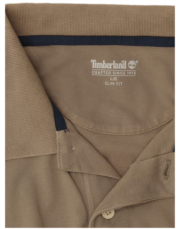 Camisa polo masculina Timberland Slim Fit grande cinza