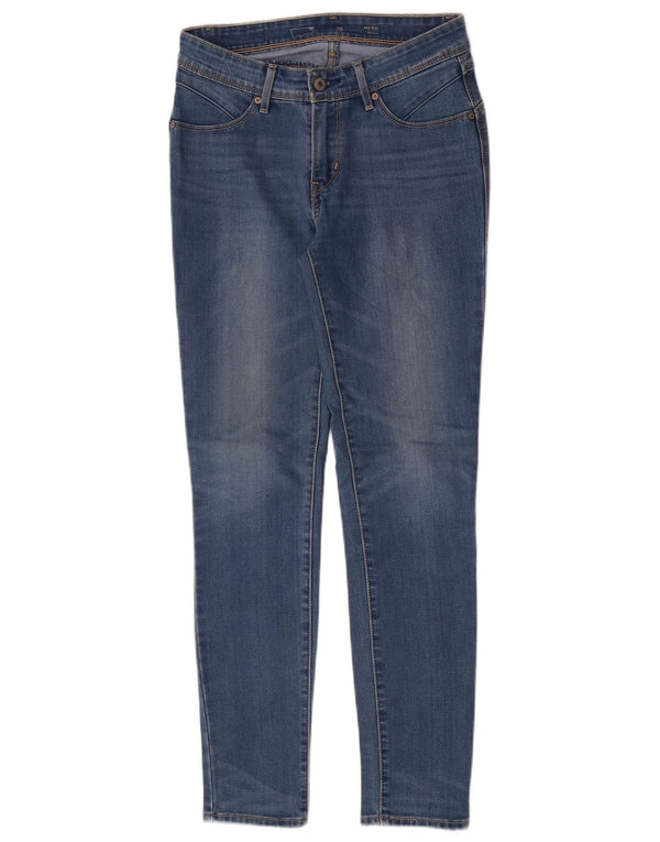 Jeans skinny de cintura média feminino Levi's W26 L30 azul algodão