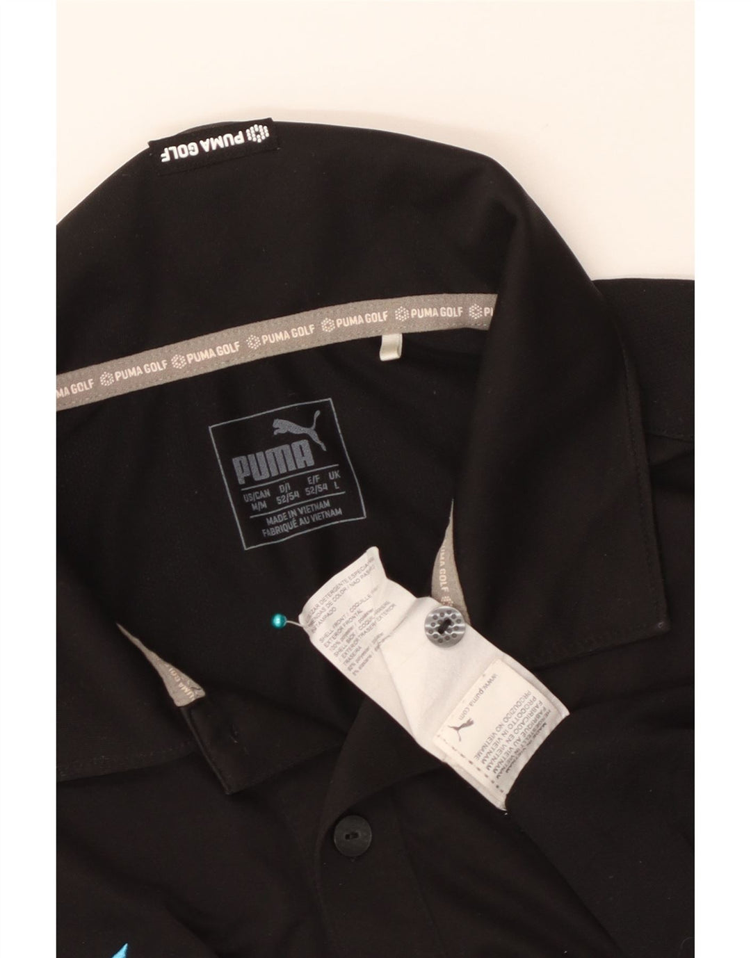 Camisa polo masculina Puma Golf grande poliéster preto