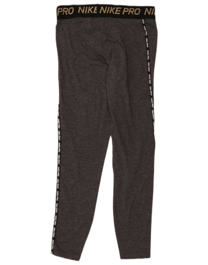 Leggings femininas Nike Dri Fit Graphic UK 12 cinza médio colorblock