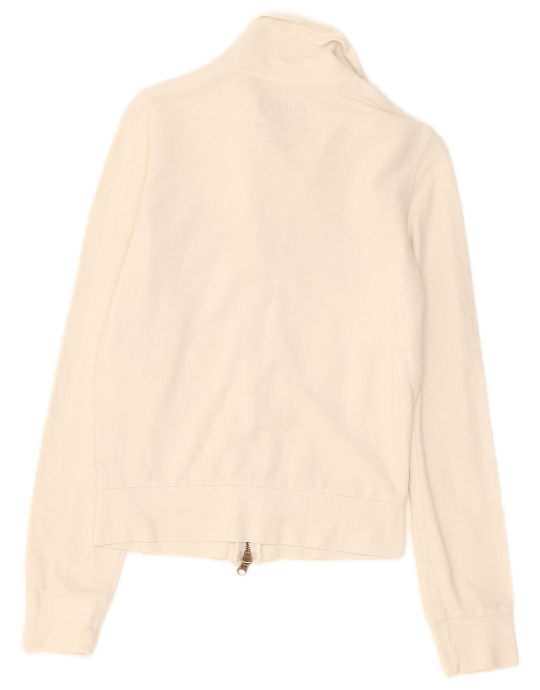 Guess Womens Graphic Tracksuit Top Jacket Reino Unido 10 Pequeno Algodão Branco