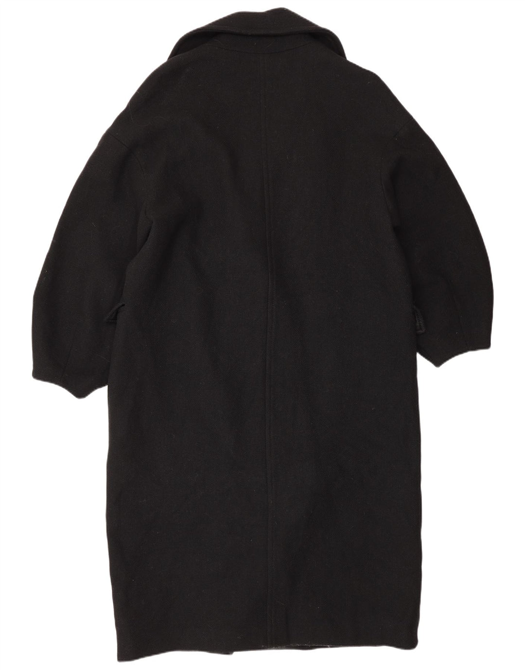 Sobretudo feminino Zara Oversized UK 10 pequeno lã preta