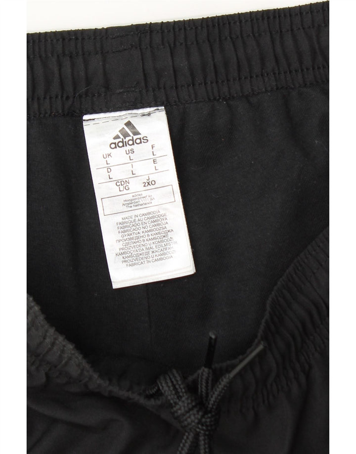 Adidas Mens Treino Calças Joggers Grande Poliéster Preto