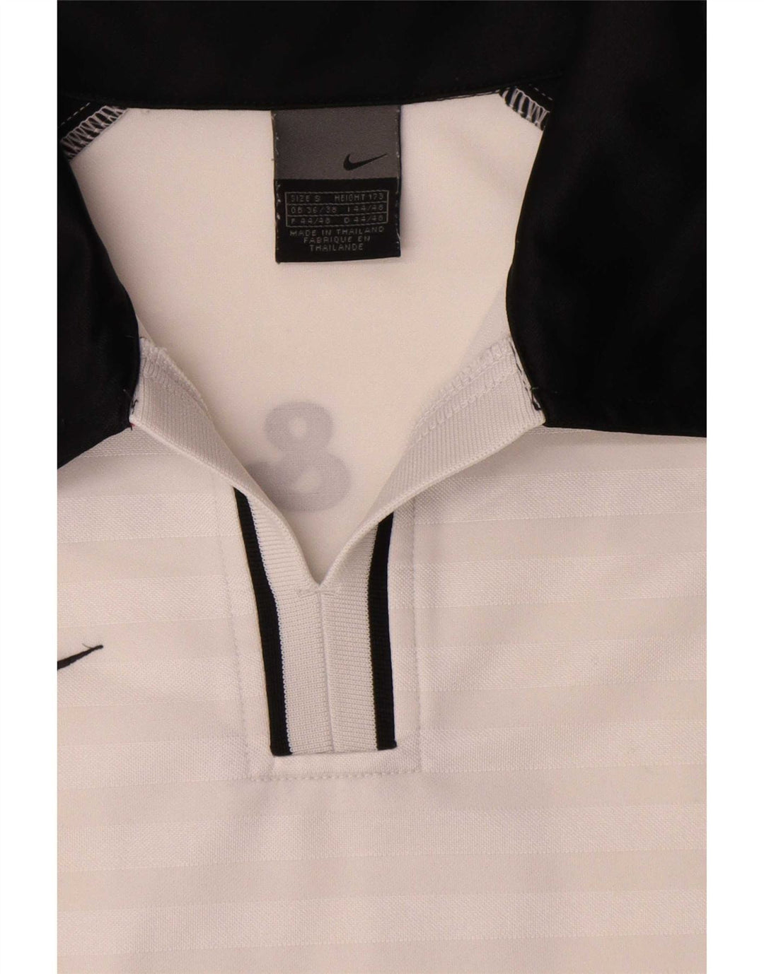 Camisa polo gráfica masculina Nike UK 36/38 pequena branca colorblock poliéster