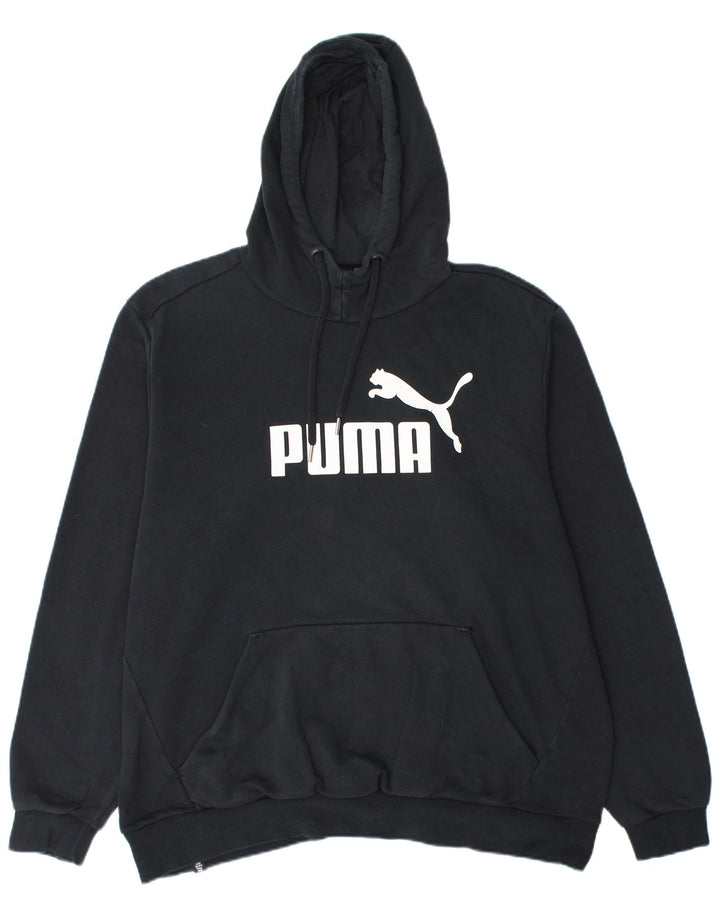 PUMA Mens Graphic Hoodie Jumper XL Algodão Preto