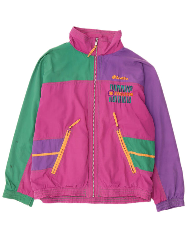 Lotto Womens Tracksuit Top Jacket UK 18 XL Multicolorido Colourblock