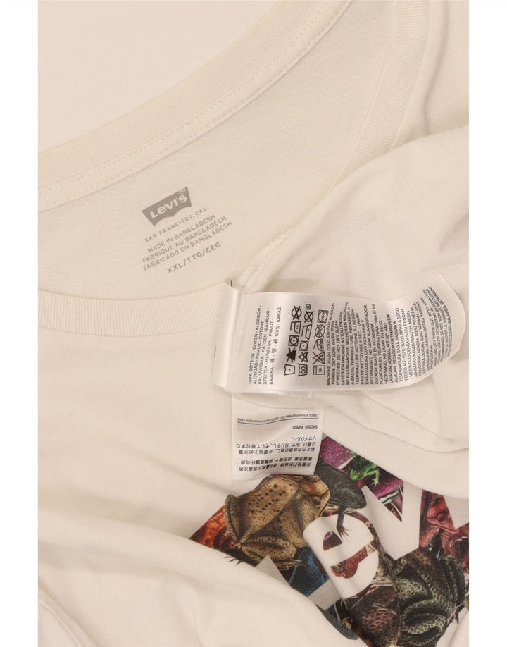 Camiseta feminina gráfica Levi's 2XL algodão branco